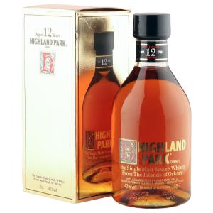 Highland Park 12 Year Old Screen Printed Eighties Bottling with Box