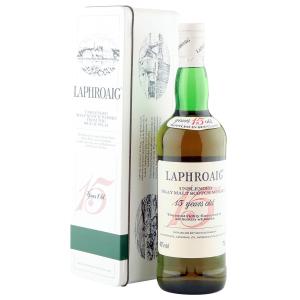 Laphroaig 15 Year Old Unblended UK Eighties Bottling with Tin