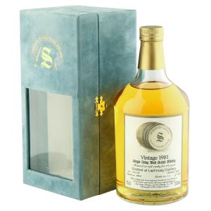 Laphroaig 1981 14 Year Old Signatory Vintage 1995 Bottling with Case