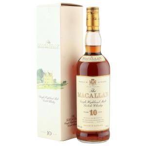 Macallan 10 Year Old 75CL Eighties Bottling with Box