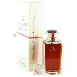 Macallan 1963 25 Year Old Crystal Decanter with Stopper and Box