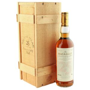 Macallan 1966 25 Year Old Anniversary Malt UK 1992 Bottling with Box