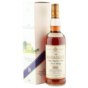 Macallan 1980 18 Year Old Vintage Label 1998 Bottling with Box US Import