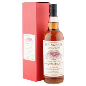 Springbank 12 Year Old 100 Proof Christmas 2002 Private Bottling