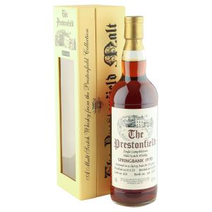 Springbank 1970 34 Year Old Prestonfield Sherry Cask 1631 with Box