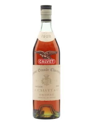 Calvet 1928 Cognac Grande Champagne Bot1960s
