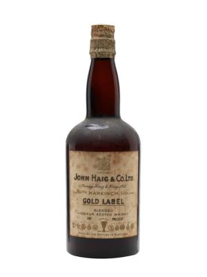 Haigs Gold Label Cork Stopper Bot1940s GEORGE VI Blended Whisky