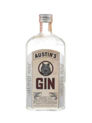 Austins Silver Cat Gin Bot1970s