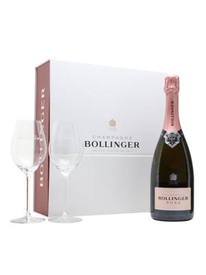 Bollinger Rose NV Champagne 2 Glass Gift Set