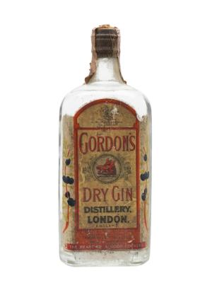 Gordons Dry Gin Bot1960s Spring Cap England
