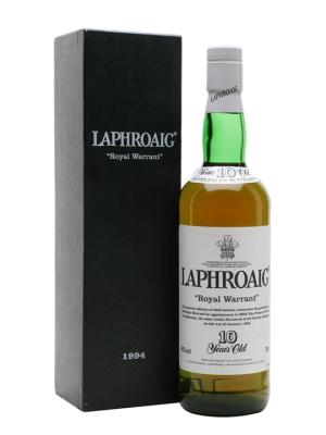 Laphroaig 10 Year Old Royal Warrant Bot1994 Islay Whisky