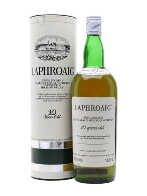 Laphroaig 10 Year Old Bot1980s Litre Islay Whisky
