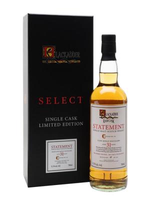 Glen Moray 1990 31 Year Old Blackadder Speyside Whisky