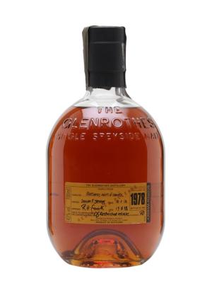 Glenrothes 1978 Bot1999 Speyside Single Malt Scotch Whisky