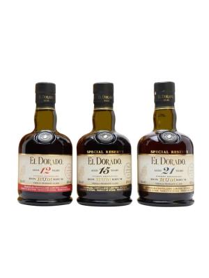 El Dorado Rum Gift Set 12 15 and 21 Year Old 3x35cl