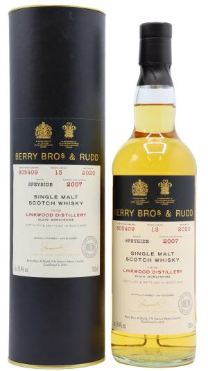Linkwood 13 year old Berry Bros Rudd Single Cask 805409 2007 Whisky 70cl 584 ABV
