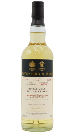 Linkwood 12 year old Berry Bros Rudd Single Cask 102 2006 Whisky 70cl 46 ABV