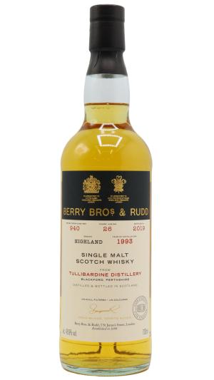 Tullibardine 26 year old Berry Bros Rudd Single Cask 940 1993 Whisky 70cl 489 ABV