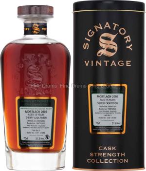 Mortlach 15 Year Old 2007 Cask 5 Signatory Cask Strength 70 cl 518