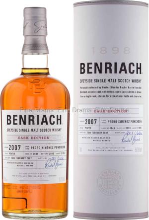 Benriach 13 Year Old 2007 Pedro Ximnez Puncheon Cask 3944 70 cl 562