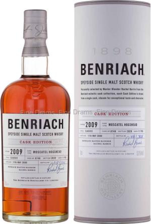 Benriach 11 Year Old 2009 Moscatel Hogshead Cask 8748 70 cl 539