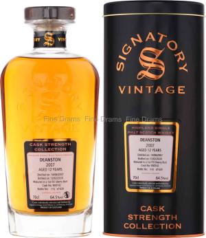 Deanston 12 Year Old 2007 Cask 900142 Signatory Cask Strength 70 cl 645