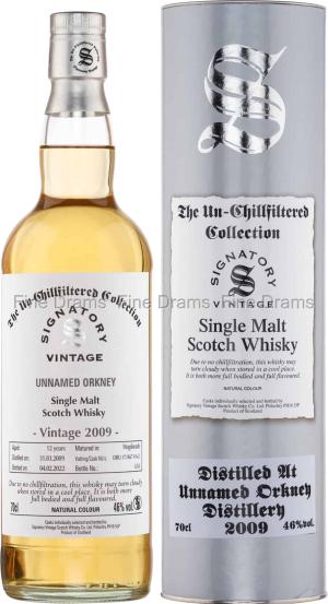 Unnamed Orkney 12 Year Old 2009 Cask DRU 17A67 12 Signatory UnChillfiltered 70 cl 46