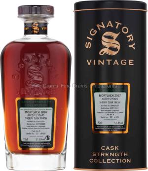 Mortlach 15 Year Old 2007 Cask 8 Signatory Cask Strength 70 cl 518