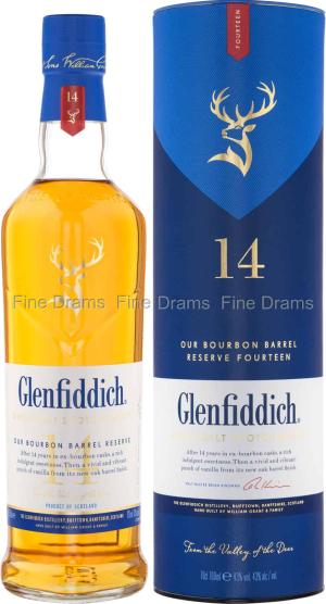 Glenfiddich 14 Year Old Bourbon Barrel 70 cl 43