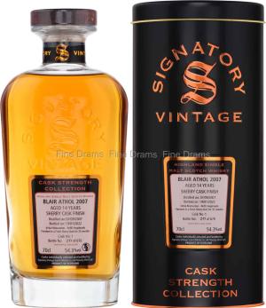 Blair Athol 14 Year Old 2007 Cask 1 Signatory Cask Strength 70 cl 543