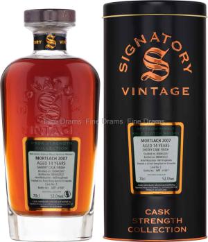 Mortlach 14 Year Old 2007 Cask 3 Signatory Cask Strength 70 cl 52