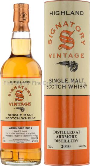 Ardmore 12 Year Old 2010 Bottled 2022 Signatory Vintage 70 cl 43