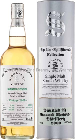 Unnamed Speyside 12 Year Old 2009 Cask DRU17A197 6 Signatory UnChillfiltered 70 cl 46