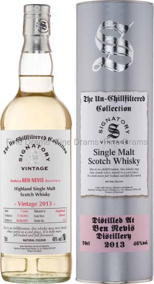 Ben Nevis 7 Year Old 2013 Cask 420 425 Signatory UnChillfiltered 70 cl 46