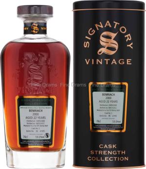 Benriach 22 Year Old 2000 Cask 2 Signatory Cask Strength 70 cl 59