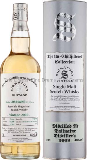 Dailuaine 13 Year Old 2009 Cask 307412 307416 307418 307425 Signatory UnChillfiltered 70 cl 46