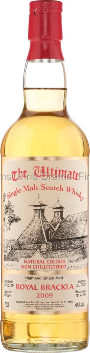 Royal Brackla 11 Year Old 2009 Cask 307034 The Ultimate Whisky Company 70 cl 46