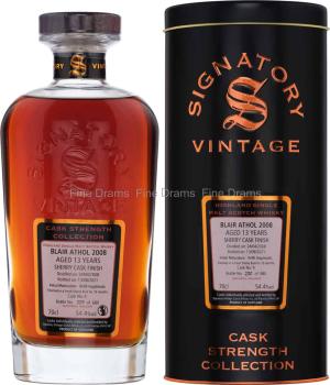 Blair Athol 13 Year Old 2008 Cask 4 Signatory Cask Strength 70 cl 544