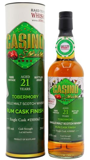 Tobermory 21 year old Casino Series Single Rum Cask 150067 Poker 1995 Whisky 70cl 476 ABV