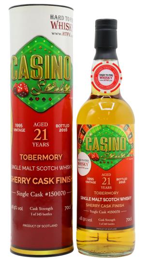 Tobermory 21 year old Casino Series Single Sherry Cask 150070 Roulette 1995 Whisky 70cl 489 ABV
