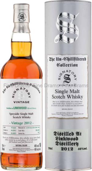 Linkwood 11 Year Old 2012 Cask 202 205 Signatory UnChillfiltered 70 cl 46