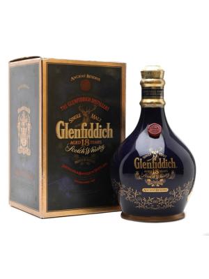 Glenfiddich 18 Year Old Ancient Reserve Blue Spode Decanter Speyside Whisky