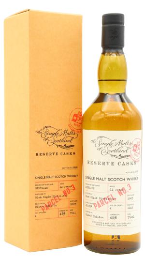 Glen Elgin 12 year old Single Malts Of Scotland Reserve Cask Parcel 3 2007 Whisky 70cl 48 ABV