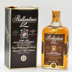 Ballantines 12 Year Old Blended Scotch Whisky 1980s