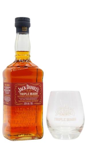 Jack Daniels Triple Mash Tennessee Whiskey 70cl 50 ABV Includes Branded Glass