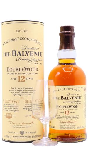 Balvenie 12 year old DoubleWood Single Malt Scotch Whisky 70cl 40 ABV Includes Tasting Glass