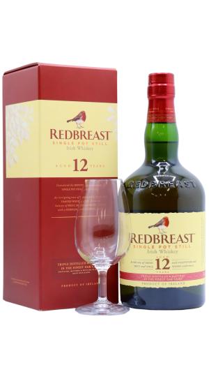 Redbreast 12 year old Single Pot Still Irish Whiskey 70cl 40 ABV Includes Tasting Glass