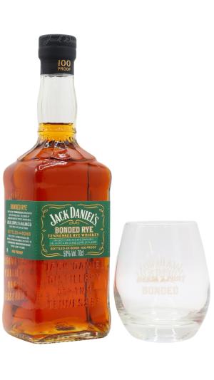 Jack Daniels Bonded Rye Tennessee Whiskey 70cl 50 ABV Includes Branded Glass