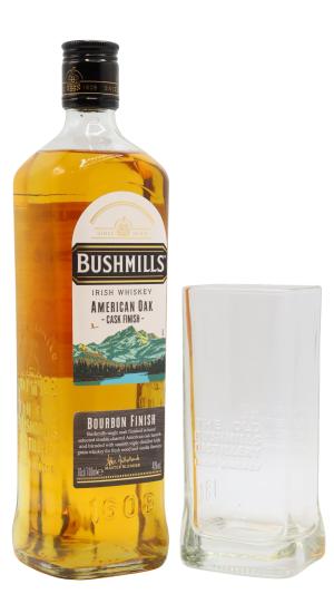 Bushmills American Oak Cask Finish Irish Whiskey 70cl 40 ABV Includes Highball Glass