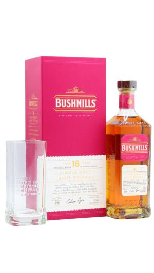 Bushmills 16 year old Irish Single Malt Whiskey 70cl 40 ABV Includes Highball Glass